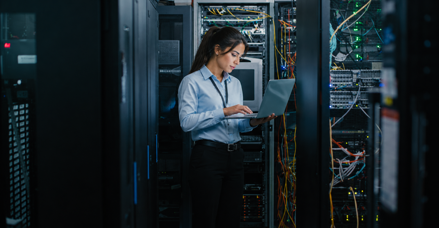 Technician working on system
